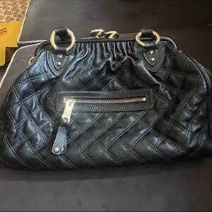 Vintage 2000s Marc Jacobs Large Stam Bag Black Authentic *NEW* Chain Strap